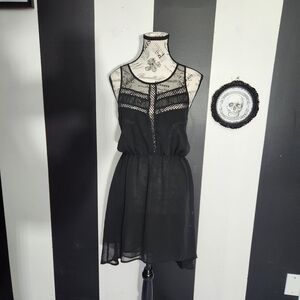 Gothic Chiffon Mini Dress